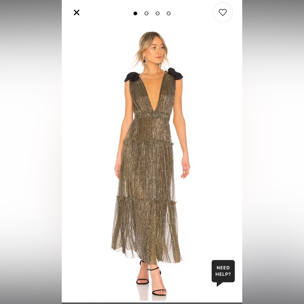 Sabina Musayev Ray dress in gold